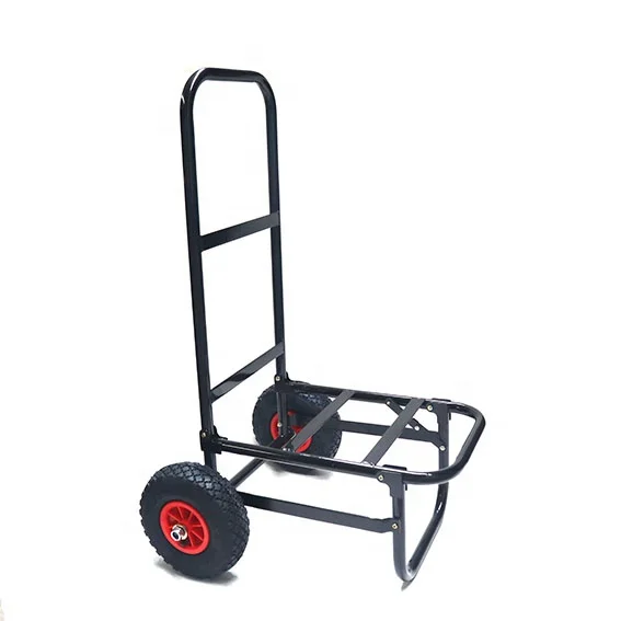 Carrinhos de bagagem dobráveis com duas rodas de borracha, Hand Trolley Tool, Grande capacidade