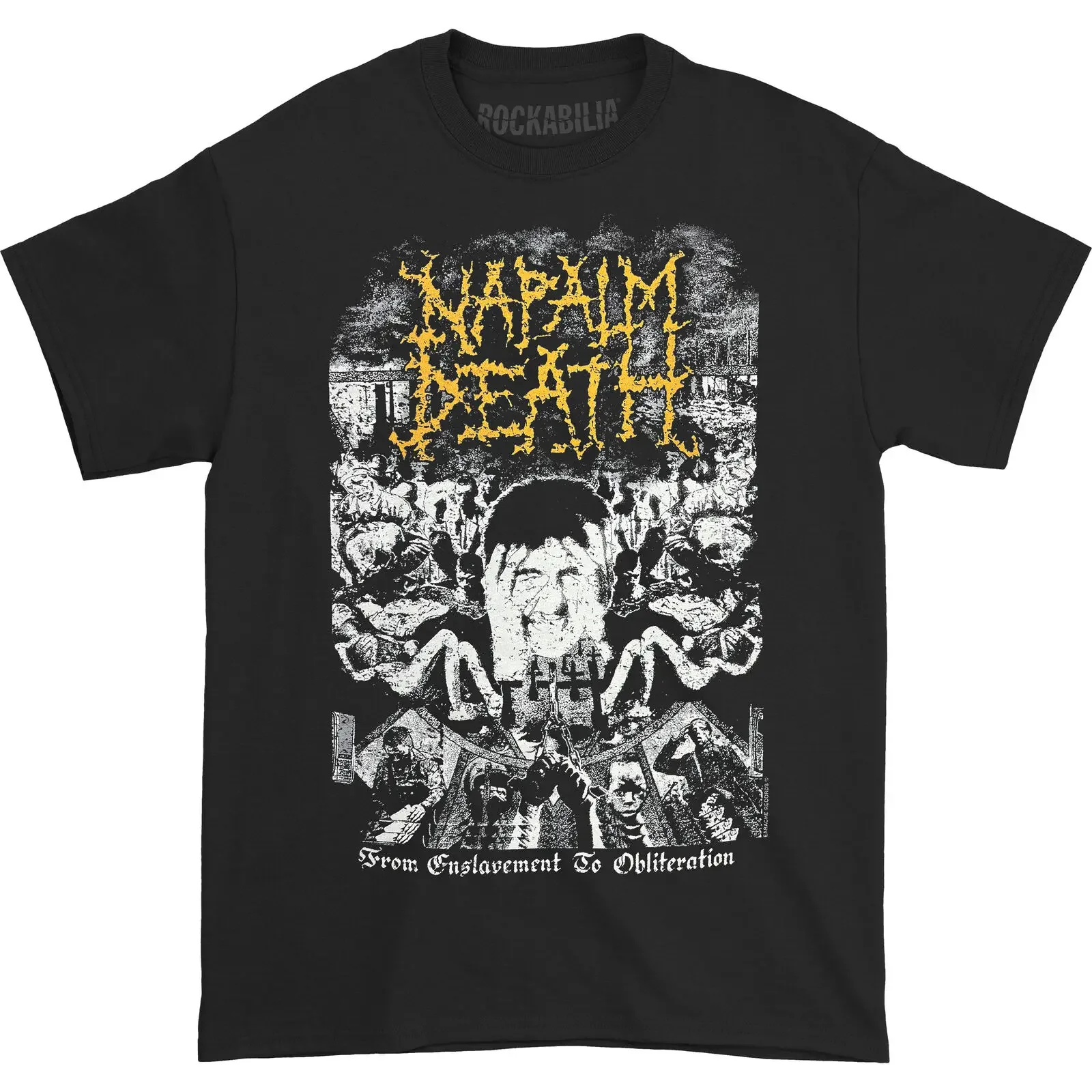 Camiseta negra grande para hombre, camisa de Death Feto, Napalm