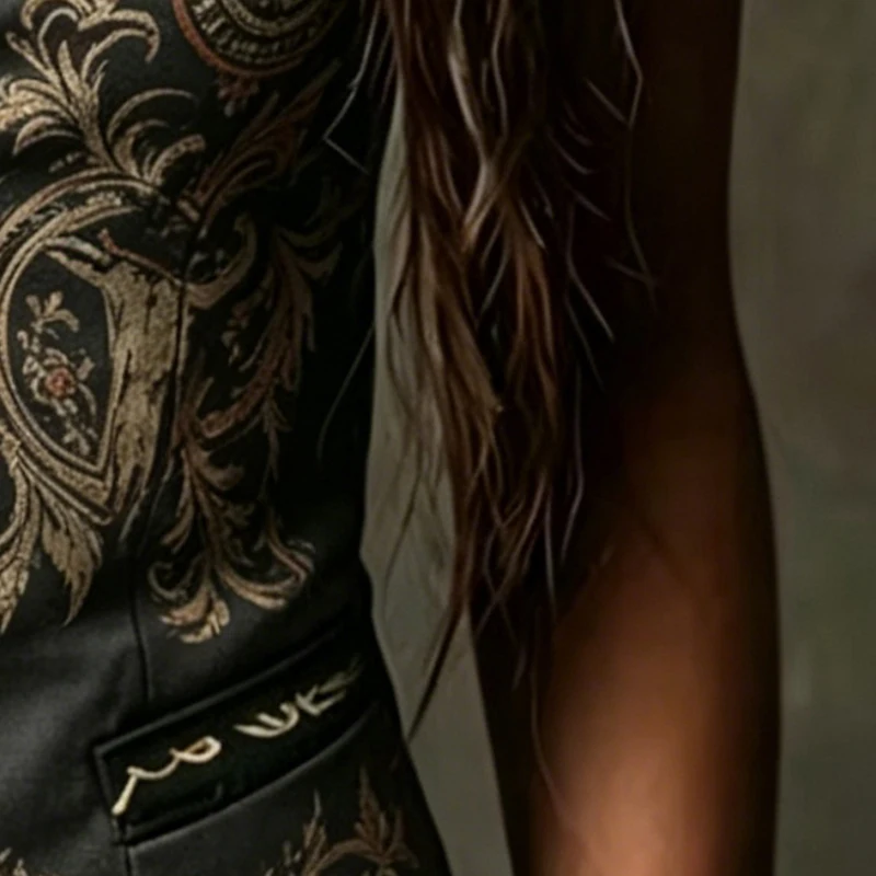 

Women Vintage Baroque Scroll Print Tank Top for Women Lace Trim V Neck Sleeveless Vest Slim Button Streetwear Top for Daily