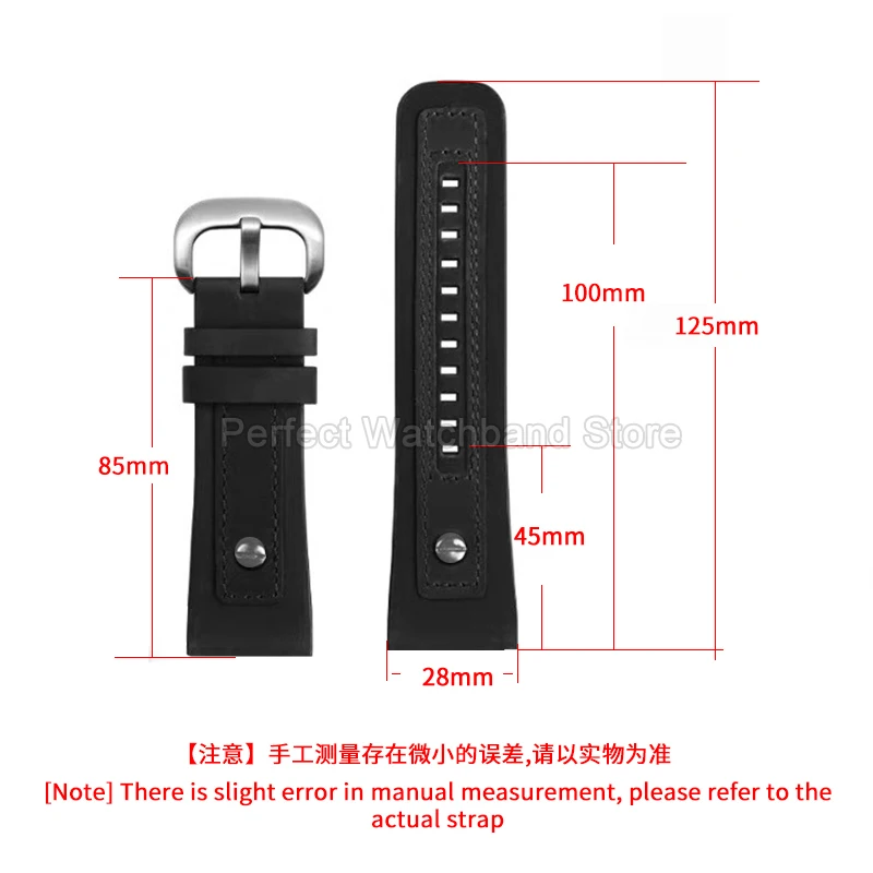 Handcrafted High Strength Watchband Black Brown Red for SevenFriday P1 M1 Q02 Q03 Series Exquisite Leather Watch Bracelet 28mm