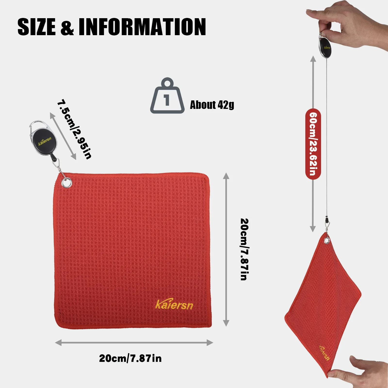 منشفة بارك جولف مقاس 20 × 20 سم محمولة ممتازة للنادي والكرة، منشفة جولف مربعة الشكل #5