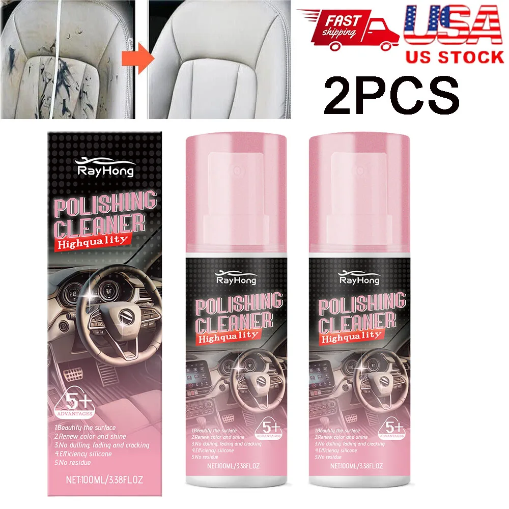 

2 шт., средство для полировки салона автомобиля, очиститель салона автомобиля, спрей для детализации интерьера, спрей для автомобильного Xomaak Spullen 100 мл