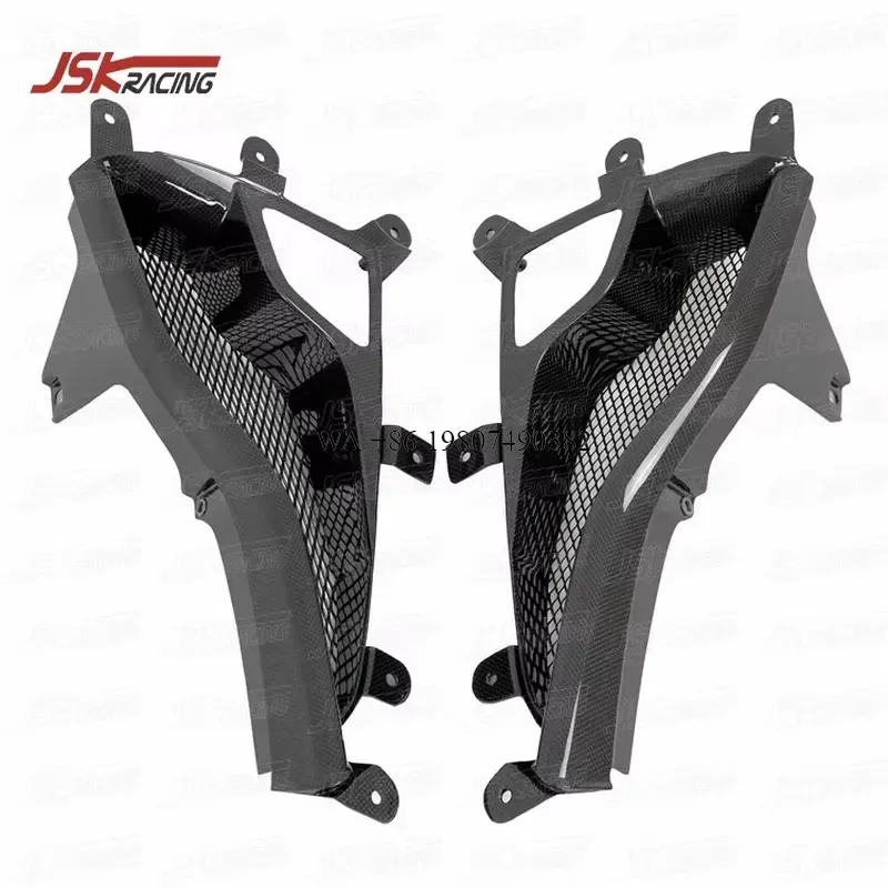 Wmwmnu Dry Carbon Fiber Rear Fog Light Covers Plain Weave for 458 Italia Spider 2011-2013 Auto Exterior Accessories