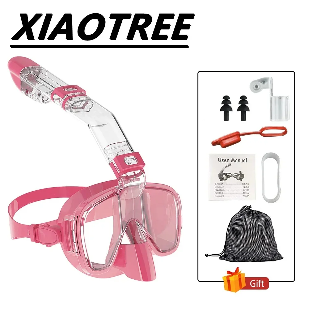Unterwasser Schnorcheln Halbes Gesicht Gesicht Kinder Schwimmmaske Set Tauchen Atemschutzmasken Antibeschlag Sicheres Atmen für Erwachsene – Detail 21
