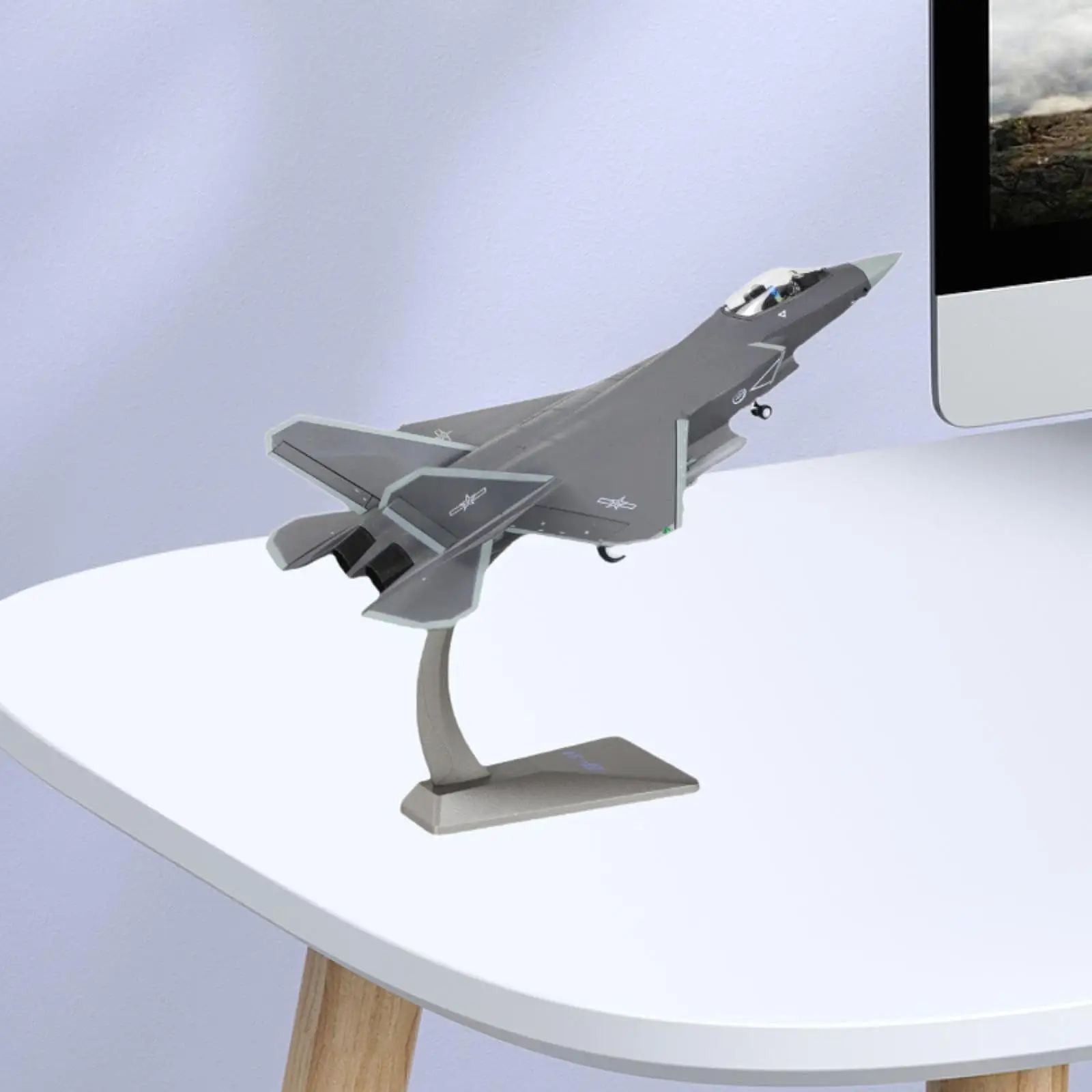 

1:60 J31 Airplane Model Desktop Decor Fighter Model for Cafe Home Bedroom