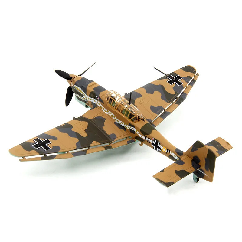 1:72 1/72 Scale German Junkers Stuka JU-87 JU87 Bomber Fighter Diecast Metal Plane Aircraft Model Children Toy