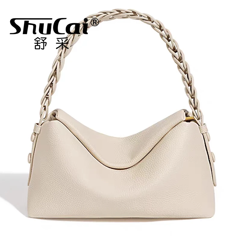 Genuine Leather Underarm Bag Female Niche Shoulder Crossbody Handbag Fashion Pillow Designer Bag