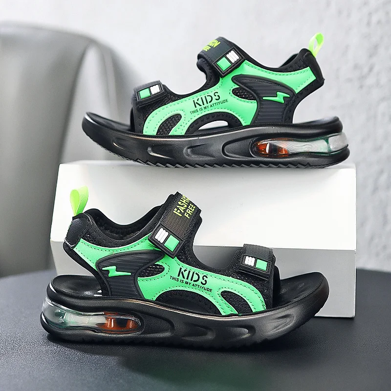 

Детские сандалии, новые летние легкие дышащие уличные пляжные туфли, противоскользящие износостойкие модные повседневные сандалии для детей