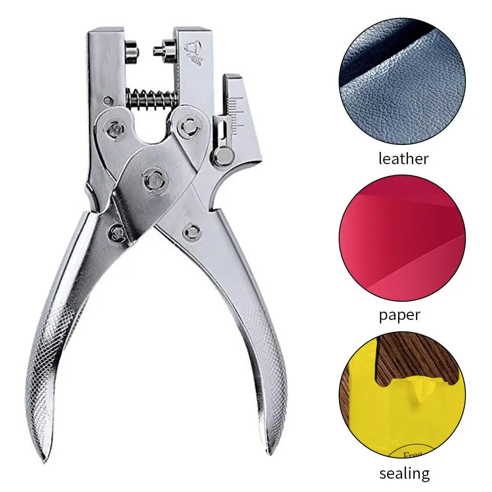 Multi-function Puncher Eyelet Pliers for Leather Paper Hand Pliers Belt Holes Punches Puncher Tool Eyelet