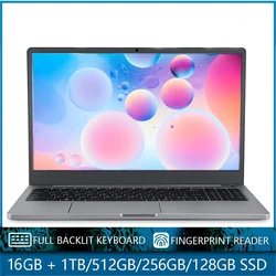 32GB RAM AMD R5 4600H Backlit gold plate metal body 256GB/512GB/1TB/2TB Windows 11  PRO Office Game Notebook