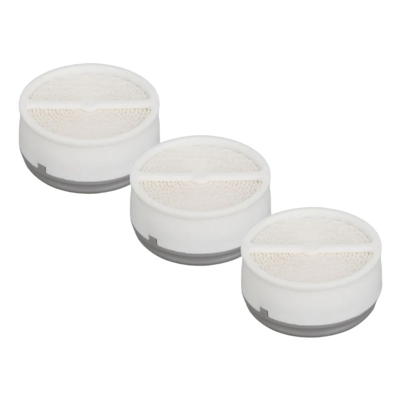 Round Humidifier Replacement Pads for CPAP Travel Use, 3 Pack Filter Inserts for ResMed AirMini N20 Connector and Sleep