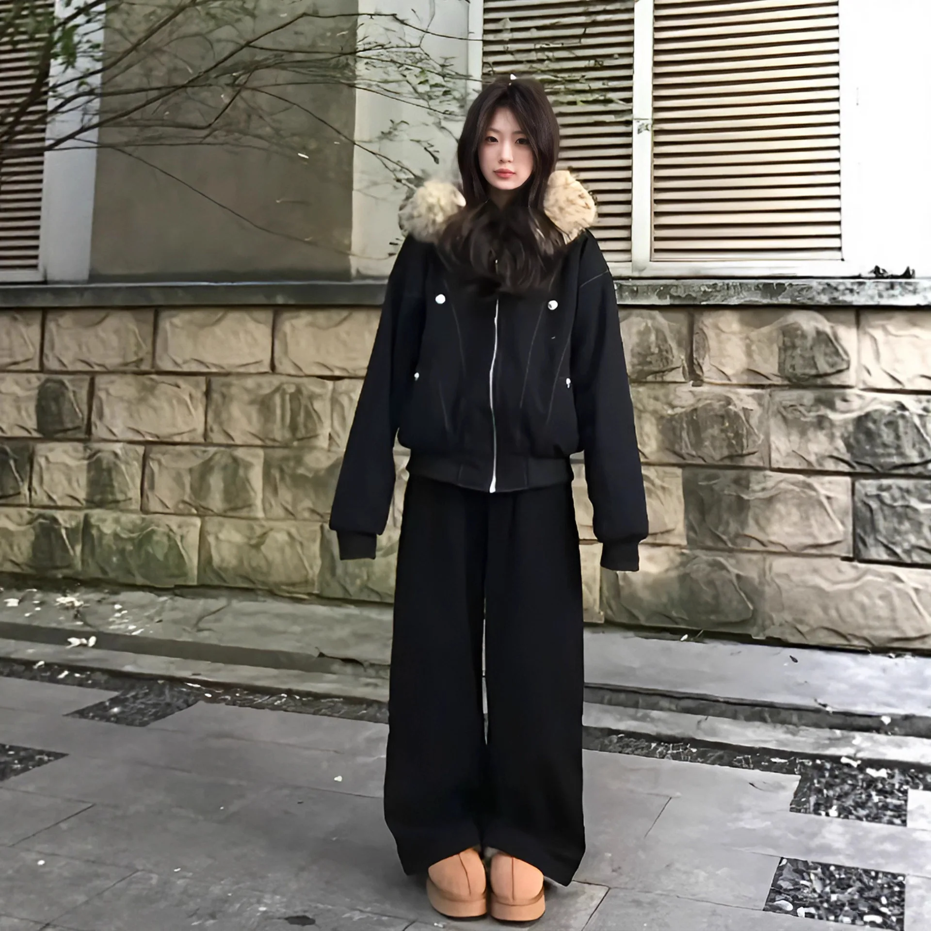 Cotton Jacket for Women in Winter 2025, with Added Velvet and Thickening, Overcomes the Challenge of Being Short and Short,