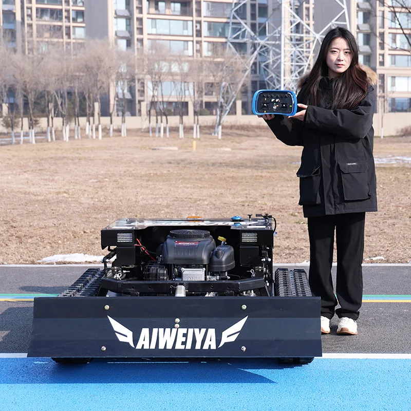 Customized Remote Control Lawn Mower Crawler Type All Terrain Grass Cutting Machine for Garden Farm