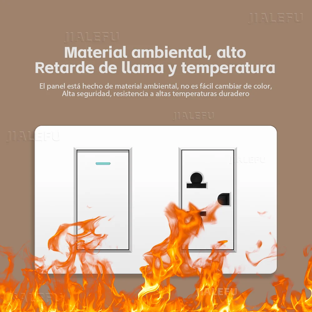 PC Fire Two Panel Thai Standard Socket Blank Switch Socket White, Gray, Black, Gold Four Colors Available