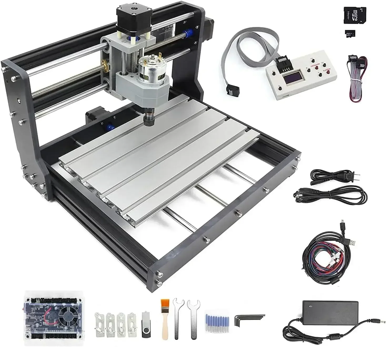 CNCTOPBAOS Upgrade CNC 3018-PRO 3 Axis DIY Mini CNC Router Kit with GRBL Remote Control Offline Controller PVC PCB Acrylic Plast