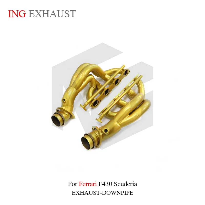 

For Ferrari F430 Scuderia ING Exhaust System High Flow Performance manifold ceramics heat shield gold