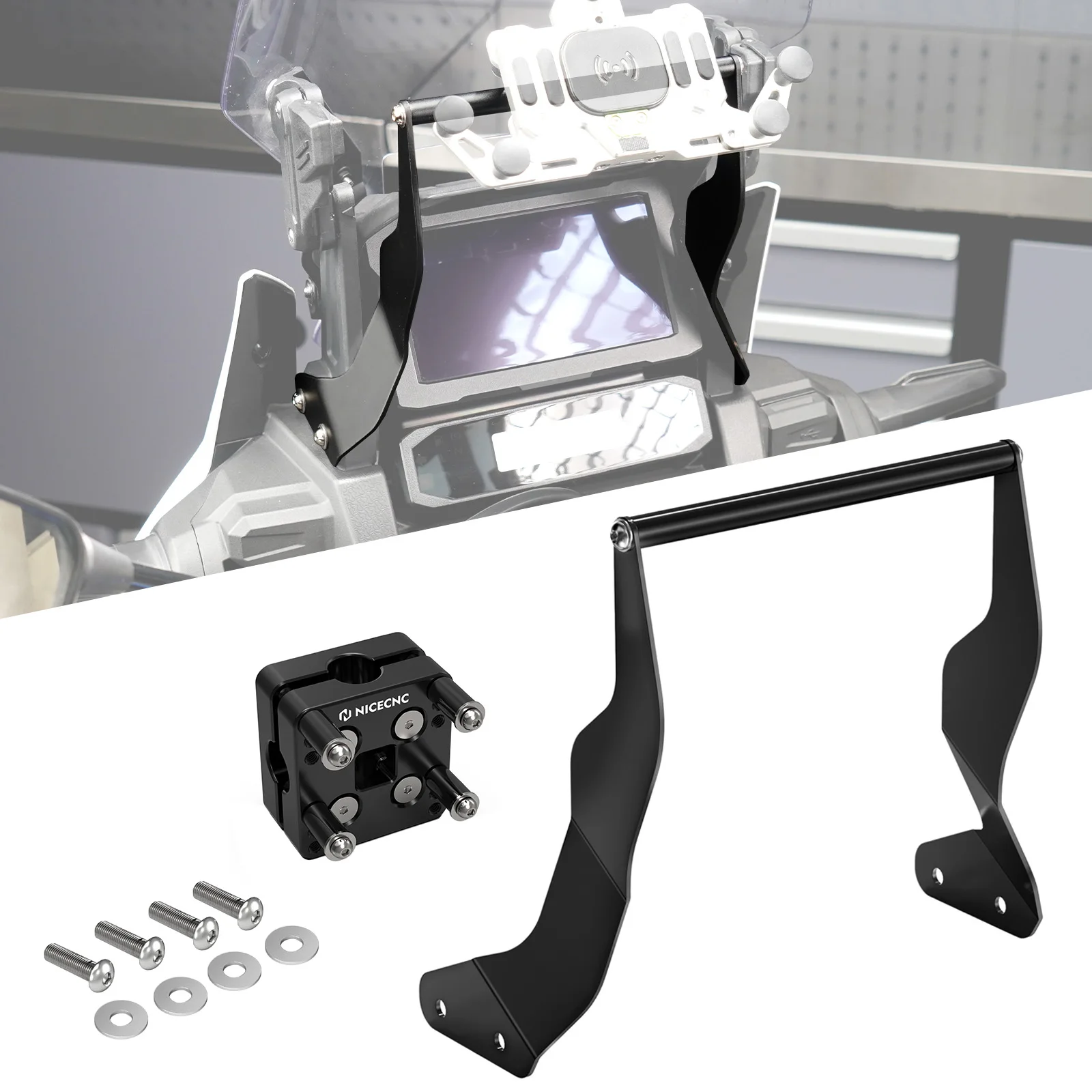 

Motorcycle GPS Navigator Holder Mount AMPS Bracket for Honda CRF1100L Africa Twin/Adventure Sports 2020 2021 2022 2023 2024 2025