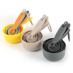 5pcs Kitchen Tools Measuring Spoons cups Set colorful handle Teaspoon Coffee Sugar Scoop Cake Baking Cooking Gadgets