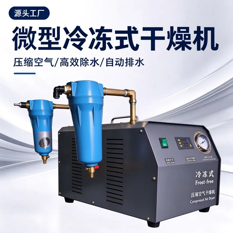 Miniature Compressed Air Dryer Cold Freeze Dryer with Water and Oil Removal Filter Small Industrial Air Treatment System