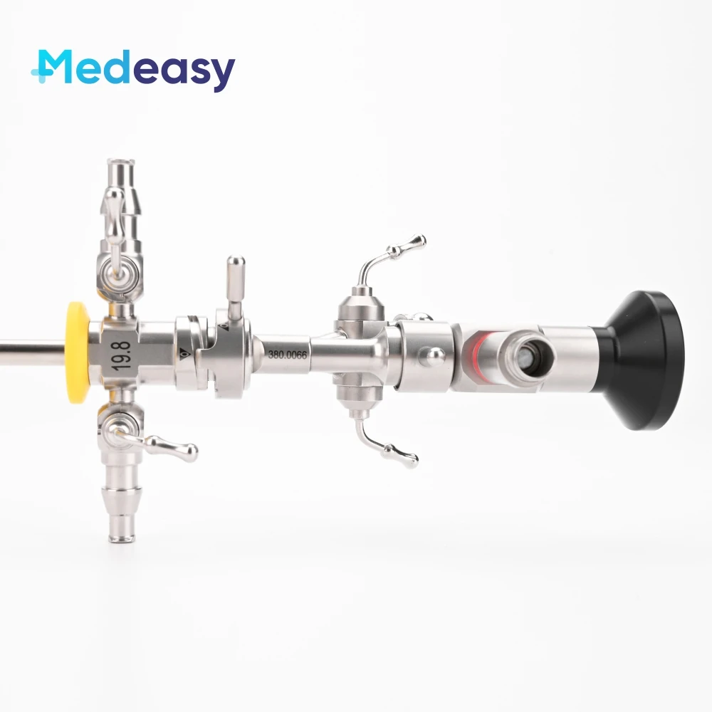 Urology Rigid Cystoscopy Set Cystoscope 30 Degree 4mm with Sheath & Obturator and Endoscope Bridge Single/Double Channels