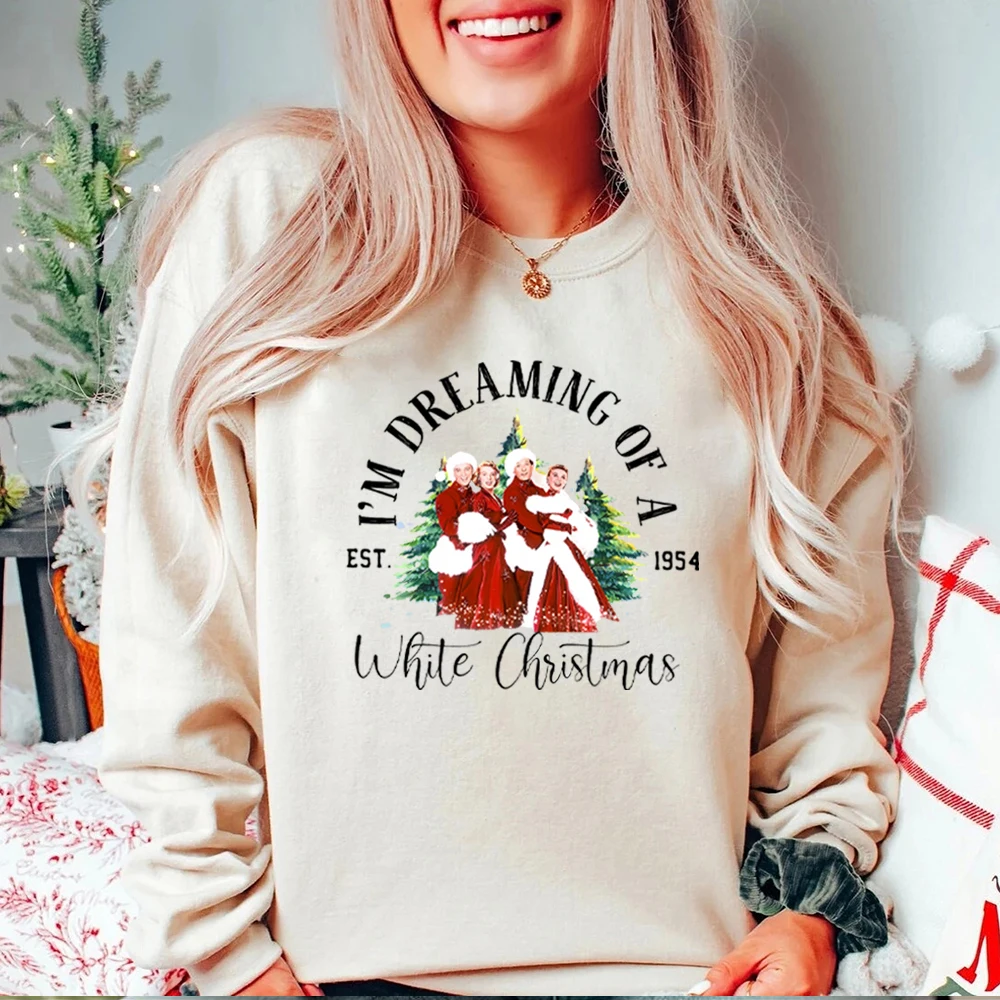 

I'm Dreaming of A White Christmas Crewneck Sweatshirt Christmas White Movie 1954 Shirt Christmas Movie Sweater Retro Sweatshirts