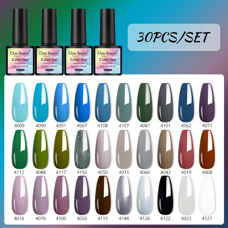 Evidenziare Beaute 30 colori 8ml Vernis Manicure semipermanente per Nail Art Soak Off LED UV Gel Pink Nude Nail smalti