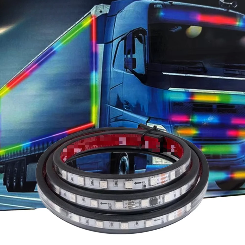 

24 В светодиодная лента для фургона DRL, ходовые огни, новый грузовик, RGB окружающий свет, бар для внешнего украшения автомобиля