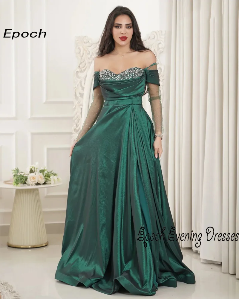 Epoch Evening Dress فساتين مناسبة حسب الطلبA-Line Floor-Length Elegant Off The Shoulder Cocktail Prom Gown For Sexy Women 2024