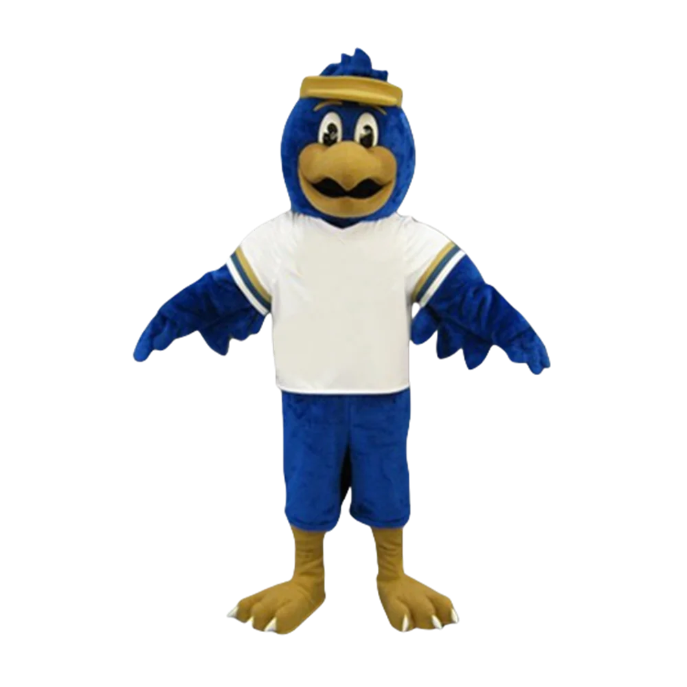 Blue Falcon Mascot Costume Adult Size Cartoon Character Eagle Bird Mascotte Mascota Outfit Suit Fancy Dress Suit Fit Kit SW1140