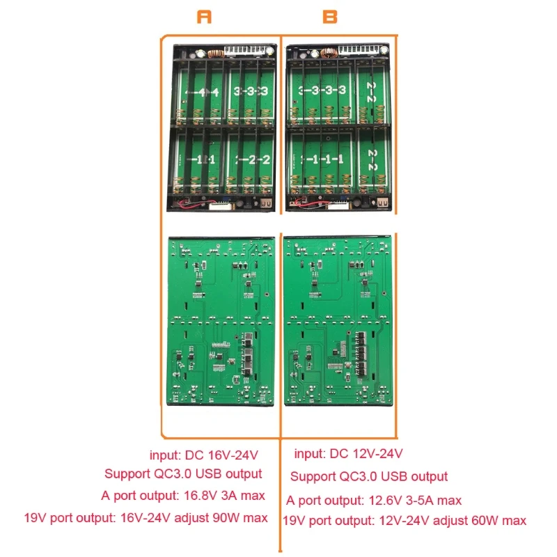 12x 18650 Battery Holder Box Welding Storage Box DIY for Case