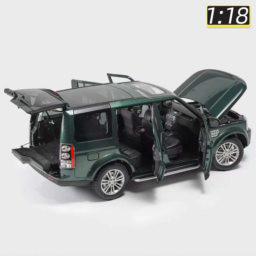 WHELART 1/18 2014 Land Rover Discovery 4 die cast Model Black Green Metal car model Static decoration Holiday gift collection