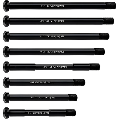 Swift MTB bicicleta de carretera eje pasante horquilla delantera brochetas M12x1,0 M12x1,5 12x142/162/174 12x100/110mm eje de bicicleta de aleación de aluminio