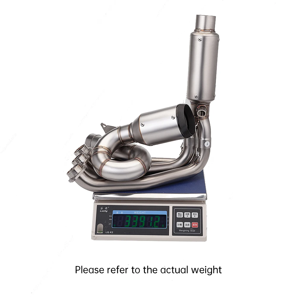 Professional Modify Muffler 675SRR Full Exhaust System for 675SR 675R 675NK Motorcycle Exhaust Exhaust Escape Front Link Pipe