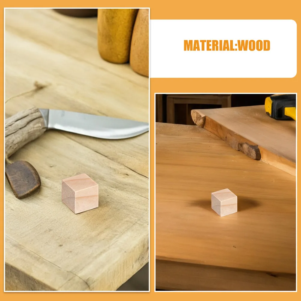 200 blocs de bois pour l'artisanat, enfants, bricolage, cubes en bois non finis, fournitures d'artisanat éducatives
