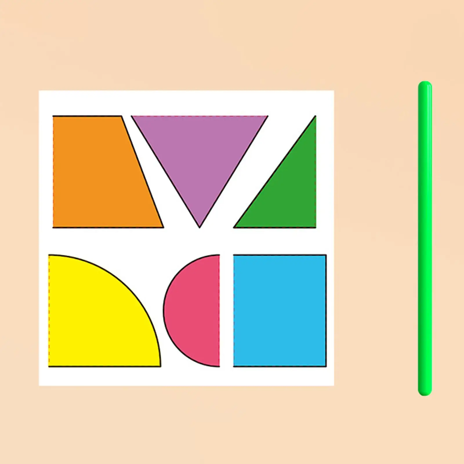 Math Geometric Blocks Unfoldable Surface Area Display Board Mathematics Teaching Aid for Elementary School Student Mathematics
