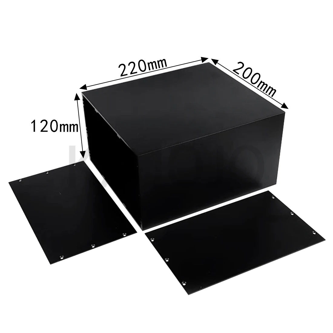 

Aluminum Enclosure 200*120*220mm Integrated Black Box Waterproof Case Electronic Box DIY Power Housing Instrument