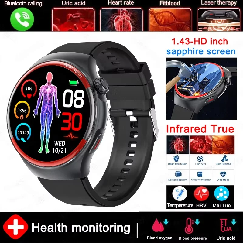 2025 For HUAWEI New High-Precision Laser Detection Smart Watch Men HRV Blood pressure Heart Rate NFC HD call Health Sports Watch