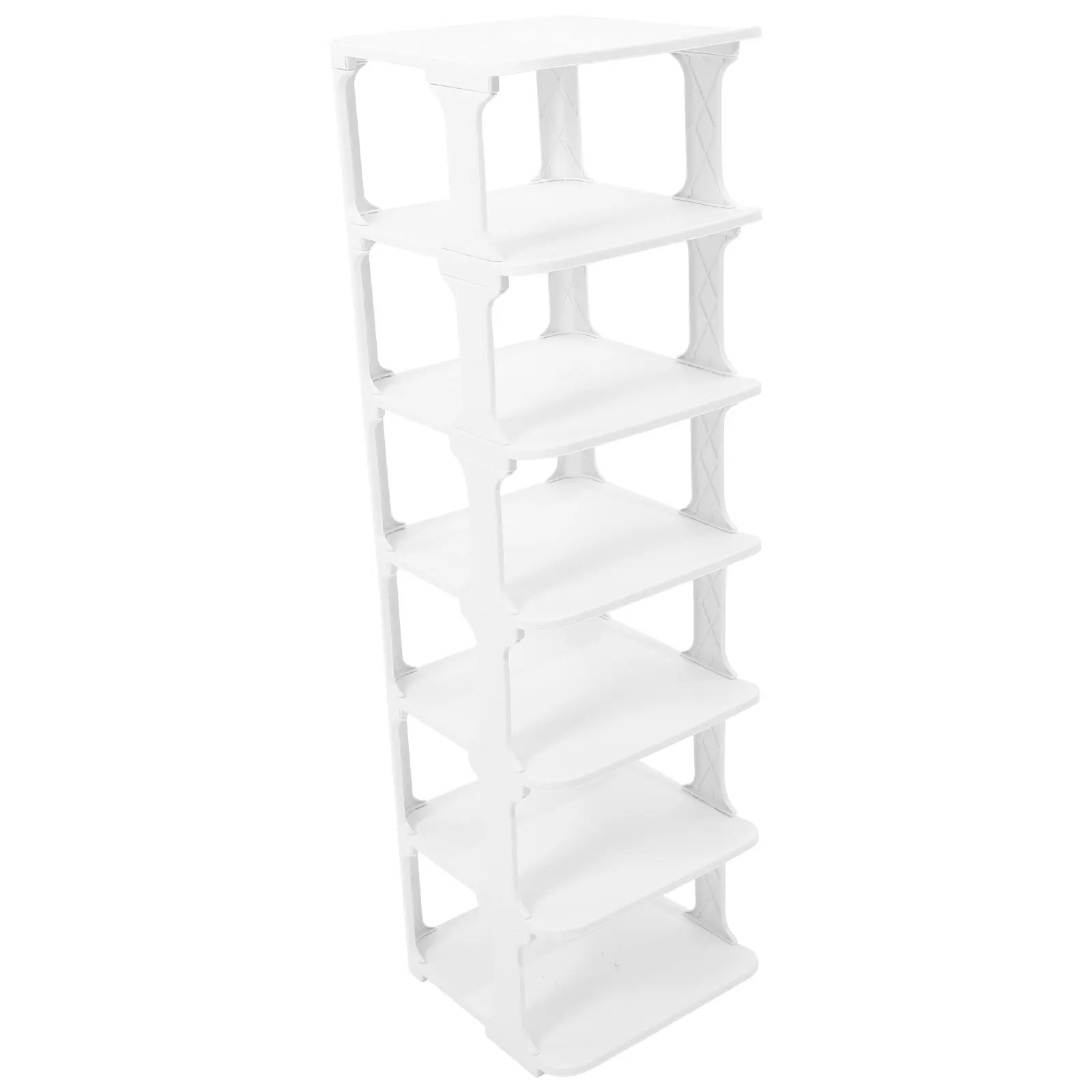 

8 Layers layer Shoes Stand Shoe Rack Narrow Design Home Entrance ganizer Shelf Storage White Color Easy Assembly