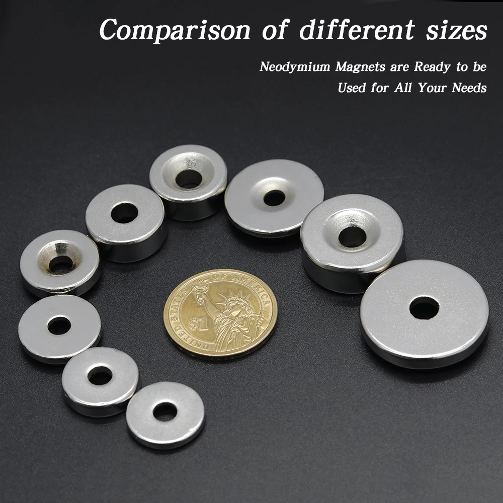 Super Powerful Round with holes Neodymium Magnets NdFeB Permanent Strong Magnetic imanes Refrigerator Magnets for Office