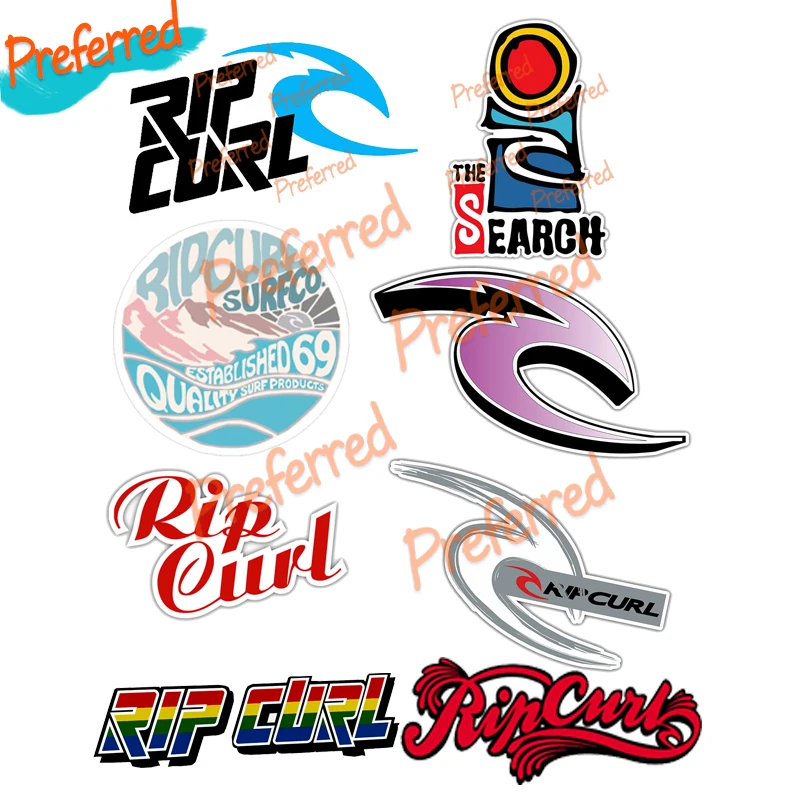 

Surf Skateboard Rip Curl Car Sticker Decal Vinyl Waterproof Material, Car/truck Ship/Surf Camper /laptop and Toolbox