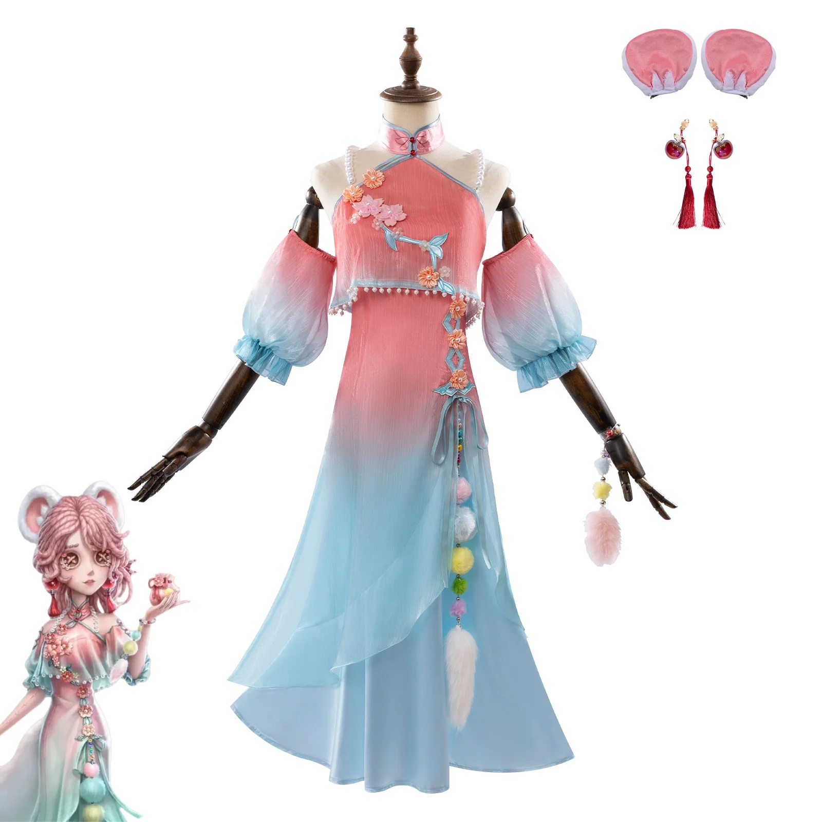 

Anime Game Identity V Vera Nair Cosplay Costume Wig Perfumer Halloween Carnival Party Clothes