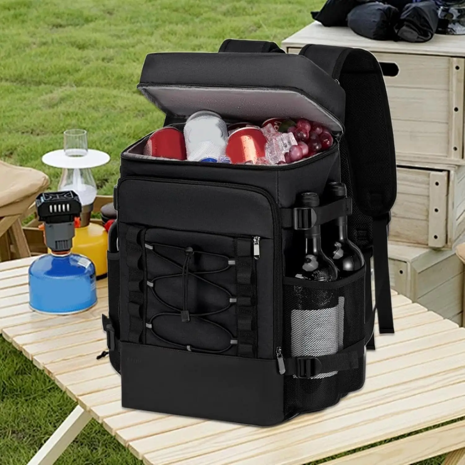 Cooler Backpack, Insulated Leak Proof Backpack Cooler for Men & Women, 2 Compartments Portable Coolers Bag