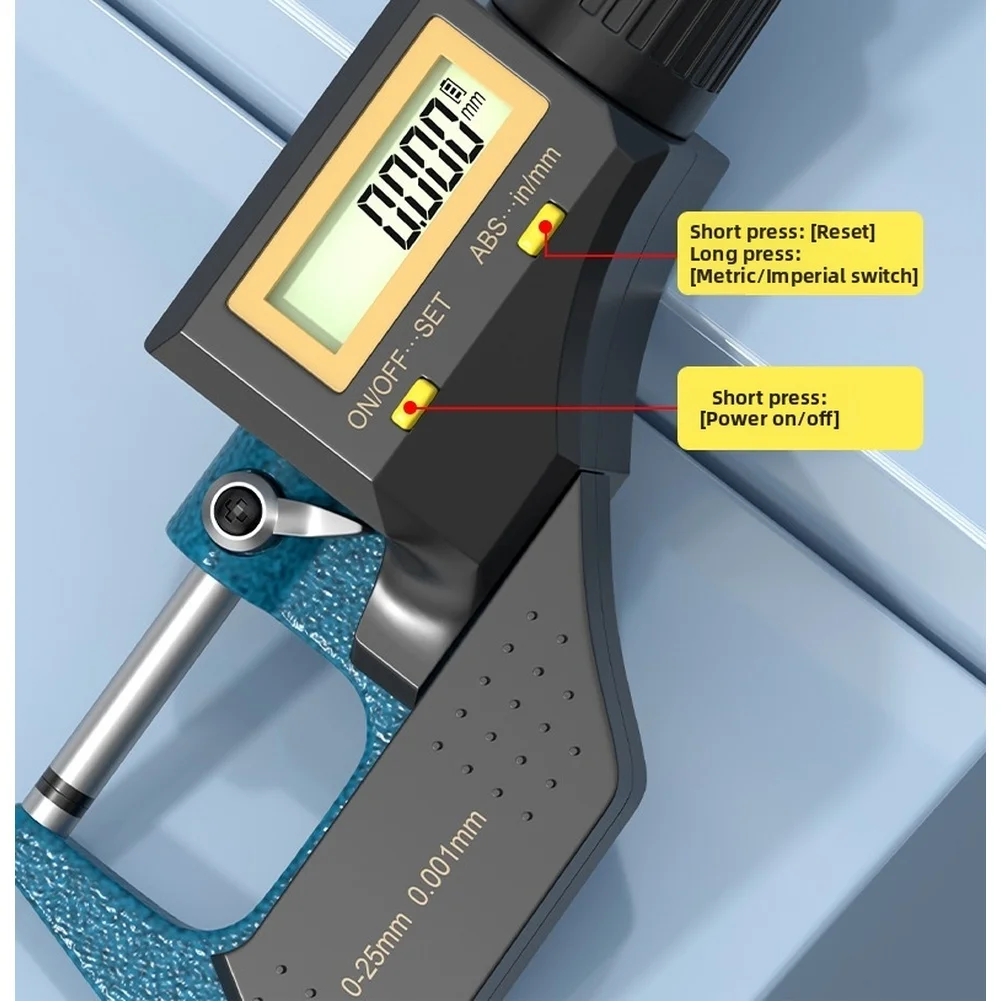 1pc Digital Micrometer 0-25mm/ 25-50mm/ 50-75mm/ 75-100mm Meter Mechanical Micrometers Gauge Vernier Caliper Measuring Tools