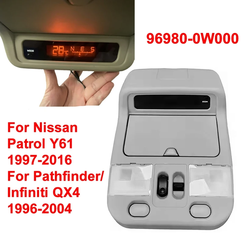 

Front Dome Light with Display Reading Lamp 96980-0W000 For Nissan Patrol Y61 97-16 Pathfinder 96-04 for Infiniti QX4 96-04