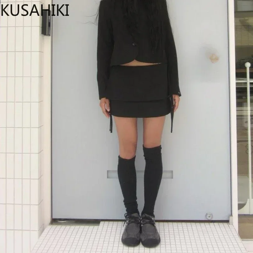 Kusahiki-女の子のためのレトロなデザインのショートスカート,ヒップハグ,スリムフィット,用途の広い,軽い,秋のスタイル,ハーフスカート