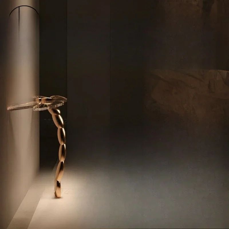 Acryl Libelle Veranda Wohnzimmer Schmetterling Tee Massivholz speziell geformter italienischer leichter Luxus moderner Tisch