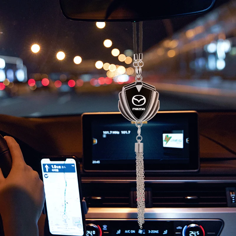 

3D Metal Car Rear View Mirror Pendant Auto Interior Accessories For Mazda Axela Atenza 3 6 2 CX3 CX5 CX6 CX7 CX8 CX9 RX7 RX8 MX5