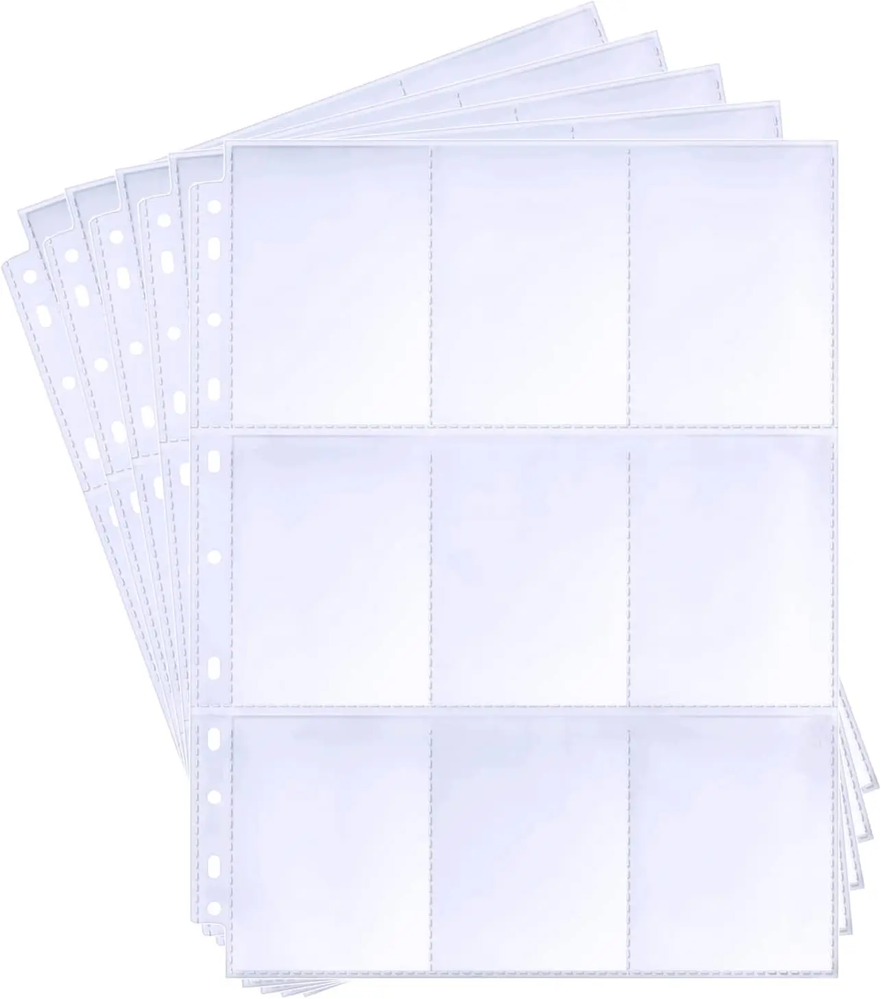 360 Pockets Binder Card Sleeves Double-Sided 9 Pocket Trading Card Pages, Clear Plastic Pages Sleeves for Sport Cards