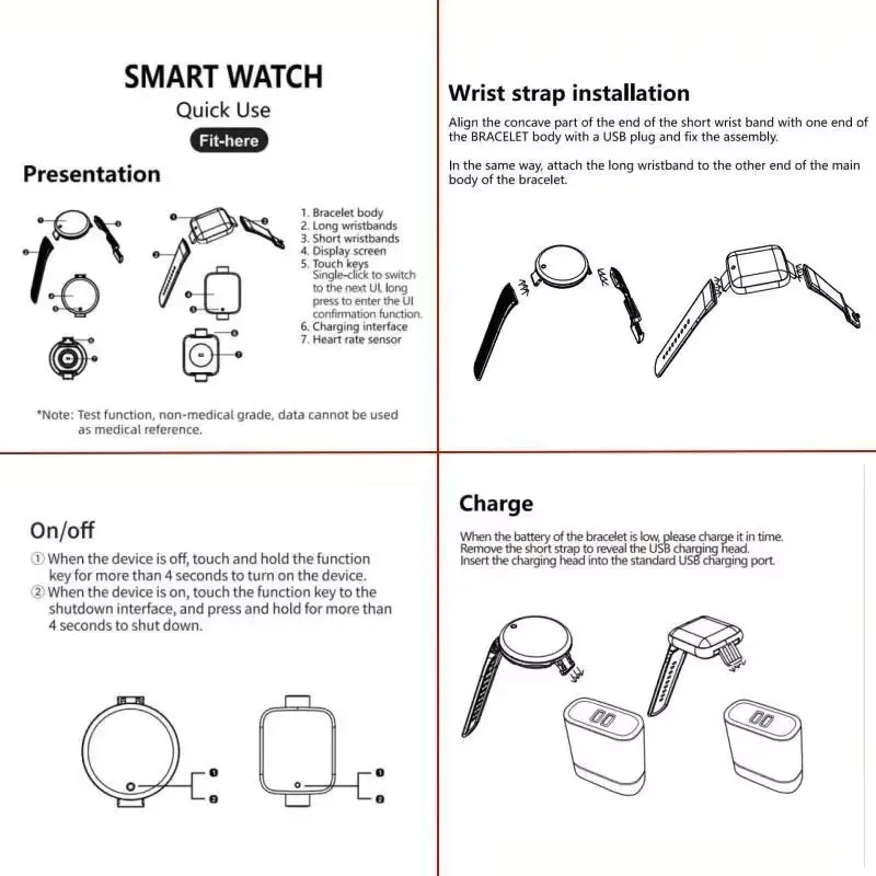 Smart Watch  Multi Function Step Connected Smart Watch For Men And Women Suitable For IOS And Android