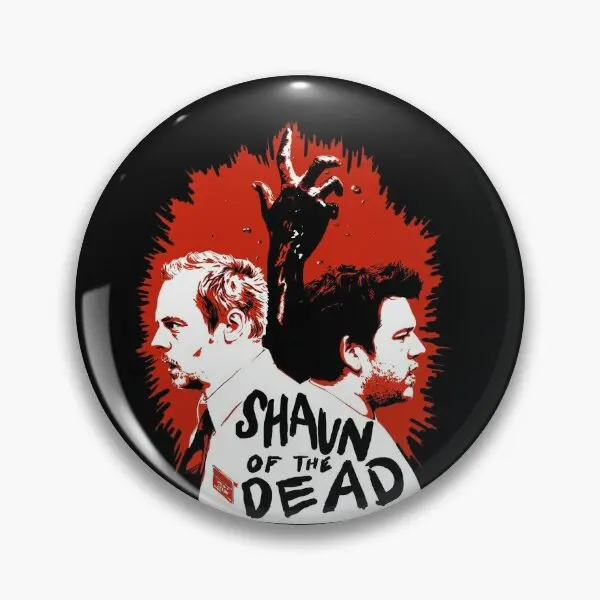 Shaun Of The Dead Poster  Soft Button Pin Decor Jewelry Funny Women Cartoon Brooch Badge Lapel Pin Gift Lover Hat Cute Clothes